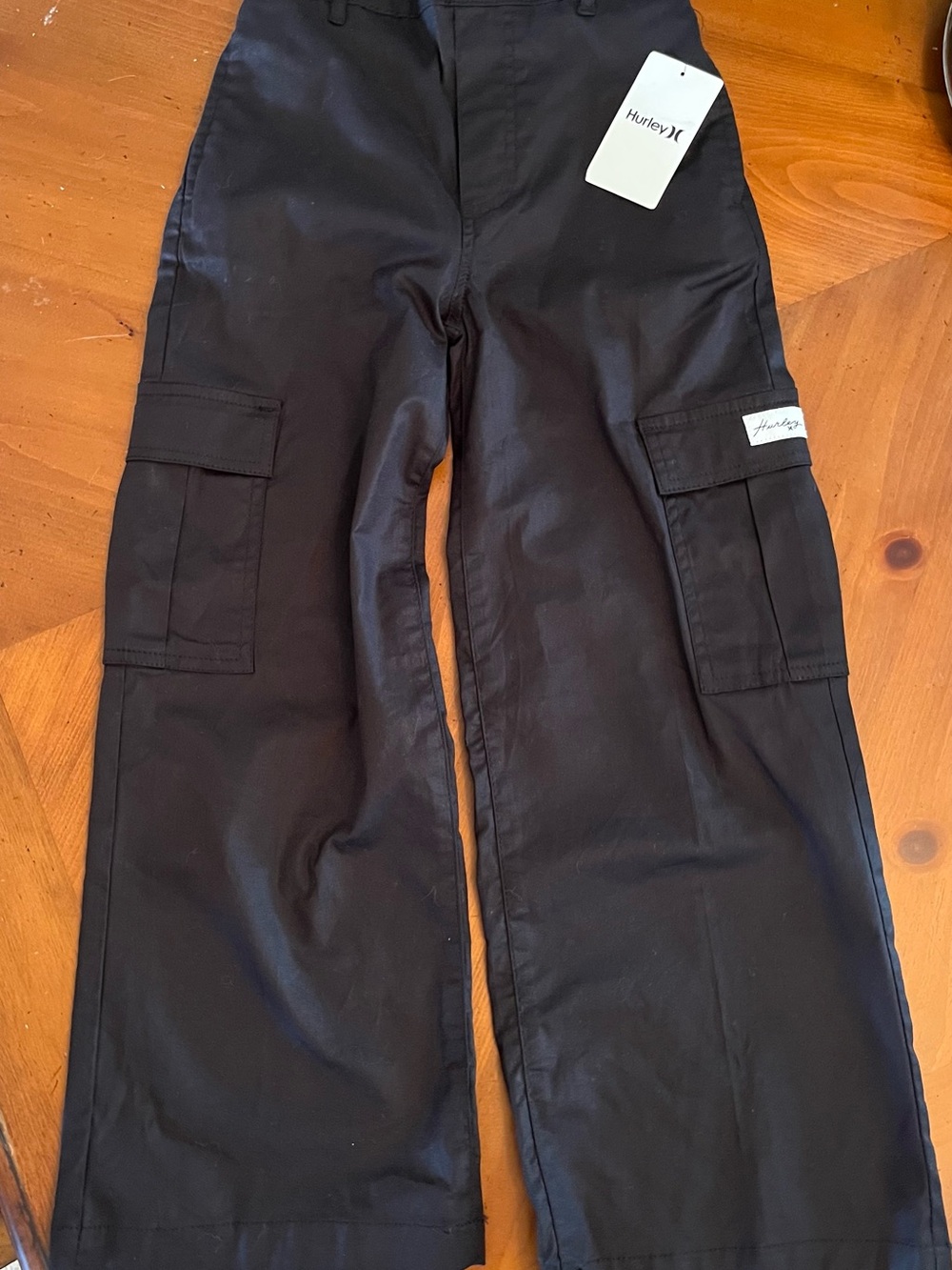 NWT New!! Girl’s Hurley Black Cargo Pants - Picture 5 of 10